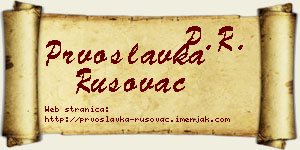 Prvoslavka Rusovac vizit kartica